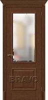 Межкомнатная дверь евро шпон Классико-13 Brown Oak