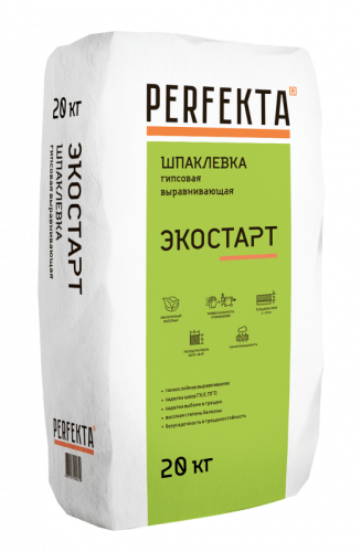 Шпаклевка гипсовая Perfekta ЭкоСтарт 20 кг - купить в интернет-магазине Diopt.ru