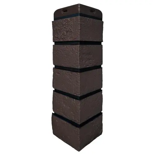 Угол наружный Grand Line Состаренный кирпич Design Шоколадный со швом RAL 9005 390х120х120 мм - купить в интернет-магазине Diopt.ru Угол наружный Grand Line Состаренный кирпич Design Шоколадный со швом RAL 9005 390х120х120 мм - купить в интернет-магазине Diopt.ru