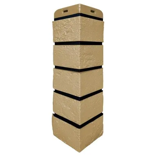 Угол наружный Grand Line Состаренный кирпич Design Песочный со швом RAL 9005 390х120х120 мм - купить в интернет-магазине Diopt.ru Угол наружный Grand Line Состаренный кирпич Design Песочный со швом RAL 9005 390х120х120 мм - купить в интернет-магазине Diopt.ru