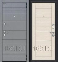 Стальная дверь Оптим Сканди П-37 Graphite Wood/Cappuccino Softwood