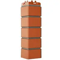 Угол наружный Grand Line Клинкерный кирпич Design Терракотовый со швом RAL 7006 390х120х120 мм