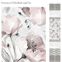 Стеновая панель ПВХ Кронапласт Unique Милана розовые цветы 2700х250 мм