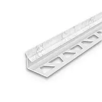 Раскладка внутренняя для плитки 8мм 2,5м "Идеал", Мрамор белый