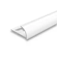 Раскладка наружная для плитки 10 мм 2,5м "Идеал", Белый