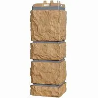 Угол наружный Grand Line Камелот Design Песочный со швом RAL 7004 392х153х153 мм