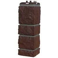 Угол наружный Grand Line Состаренный кирпич Design Шоколадный со швом RAL 7006 390х120х120 мм