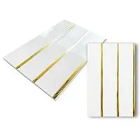 Панель ПВХ трехсекционная белая золото