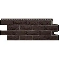 Фасадная панель Grand Line Колотый камень Design Шоколадный со швом RAL 7006 992х392 мм