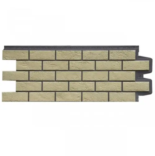 Фасадная панель Grand Line Состаренный кирпич Design Plus Ваниль с темно-бежевым швом 995х390 мм - купить в интернет-магазине Diopt.ru