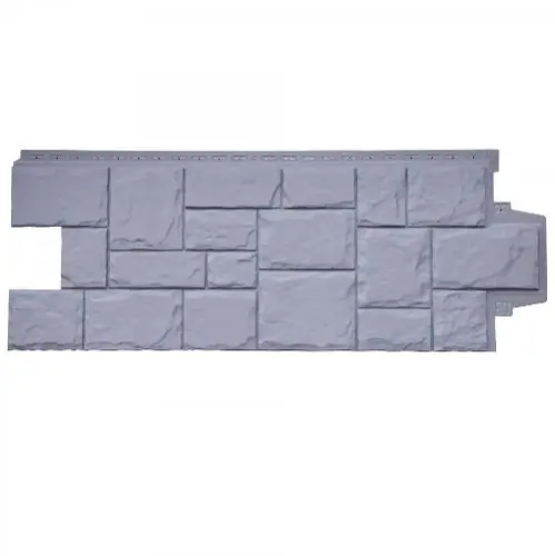 Фасадная панель Grand Line Крупный камень Classic Серый 982х383 мм - купить в интернет-магазине Diopt.ru