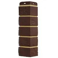 Угол наружный Grand Line Состаренный кирпич Design Plus Каштан с песочным швом 390х120х120 мм