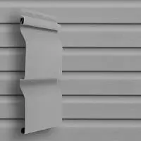 Сайдинг виниловый Grand Line Amerika Slim D4 Корабельный брус Серый 3000х203 мм