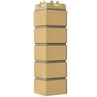 Угол наружный Grand Line Клинкерный кирпич Design Песочный со швом RAL 7006 390х120х120 мм