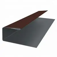 Планка J-профиль металлический Grand Line RAL 8017 Коричневый 3000х0,45 мм