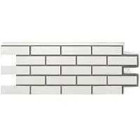 Фасадная панель Grand Line Клинкерный кирпич Design Молочный со швом RAL 7006 968х390 мм