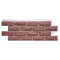 Фасадная панель Grand Line Колотый камень Design Plus Корица с белым швом 992х392 мм