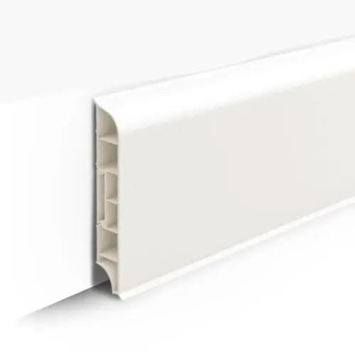 Плинтус напольный округлый 80мм 2,2м "Идеал Дюра", 037 Молочно-белый - купить в интернет-магазине Diopt.ru