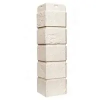 Угол наружный Grand Line Состаренный кирпич Classic Молочный 390х120х120 мм