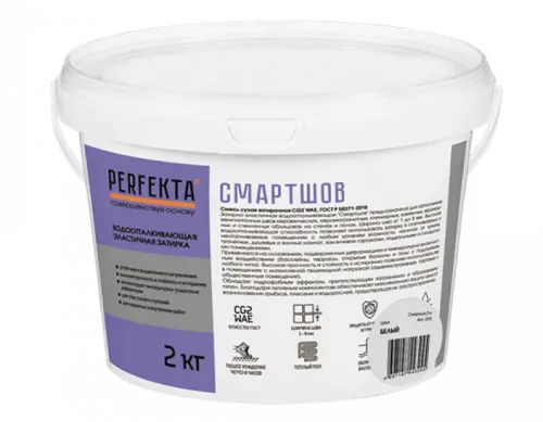 Затирка эластичная водоотталкивающая Смартшов белый, 2 кг - купить в интернет-магазине Diopt.ru Затирка эластичная водоотталкивающая Смартшов белый, 2 кг - купить в интернет-магазине Diopt.ru