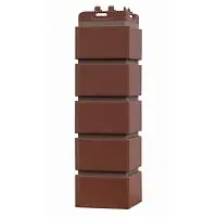 Угол наружный Grand Line Клинкерный кирпич Design Plus Корица с темно-бежевым швом 390х120х120 мм