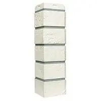 Угол наружный Grand Line Состаренный кирпич Design Молочный со швом RAL 7004 390х120х120 мм
