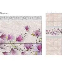 Стеновая панель ПВХ Кронапласт Unique Магнолия с глиттером серебро 2700х250 мм