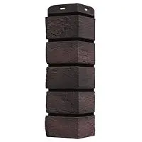 Угол наружный Grand Line Состаренный кирпич Design Plus Каштан с черным швом 390х120х120 мм