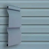 Сайдинг виниловый Grand Line Amerika D4 Корабельный брус Голубой 3660х203 мм