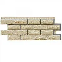 Фасадная панель Grand Line Колотый камень Design Бежевый со швом RAL 7004 992х392 мм