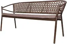 Диван Латте трехместный с подушкой, коричневый