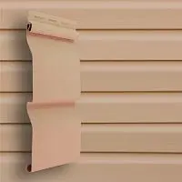 Сайдинг виниловый Grand Line Amerika D4 Корабельный брус Персиковый 3660х203 мм