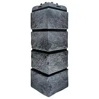 Угол наружный Grand Line Колотый камень Design Plus Антрацит с черным швом 392х153х153 мм