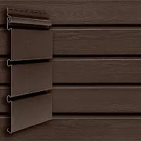 Сайдинг акриловый Grand Line Архитектурный планкен Темный дуб 3000х246 мм
