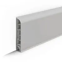 Плинтус напольный округлый 80мм 2,2м "Идеал Дюра", 002 Светло-серый