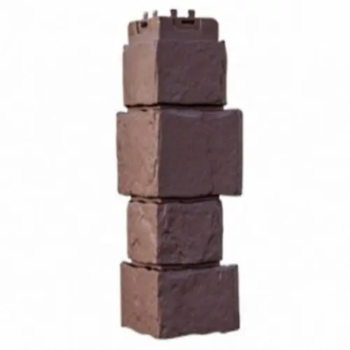 Угол наружный Grand Line Крупный камень Classic Шоколадный 390х170х170 мм - купить в интернет-магазине Diopt.ru