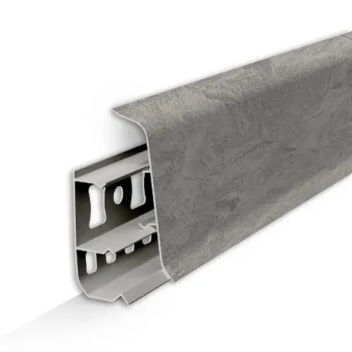 Плинтус Идеал (IDEAL)70 мм коллекция "Deconika", 547 Лофт светло-серый - купить в интернет-магазине Diopt.ru