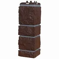 Угол наружный Grand Line Камелот Design Шоколадный со швом RAL 7004 392х153х153 мм