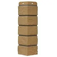 Угол наружный Grand Line Состаренный кирпич Design Plus Солома с темно-бежевым швом 390х120х120 мм