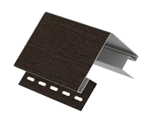 Наружный угол Тимберблок Рейка фасадная Орех темный