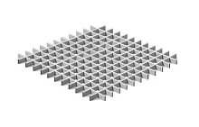 Потолок Грильято 50х50 Металлик решетка