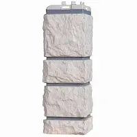 Угол наружный Grand Line Камелот Design Молочный со швом RAL 7004 392х153х153 мм