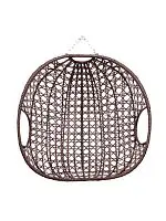 Подвесное кресло ДЛЯ ДВОИХ ЛЮКС, с ротангом, коричневый (БЕЗ СТОЙКИ, БЕЗ ПОДУШКИ)