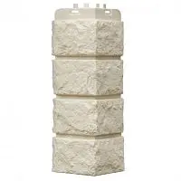 Угол наружный Grand Line Колотый камень Classic Молочный 392х153х153 мм