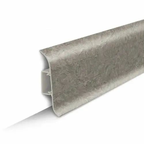 Плинтус напольный с центральной планкой  85мм 2,2м "Идеал Классик", 547 Лофт светло-серый - купить в интернет-магазине Diopt.ru