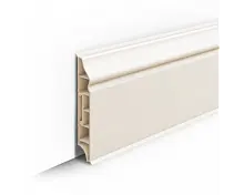 Плинтус напольный фигурный 80мм 2,2м "Идеал Дюра", 037 Молочно-белый