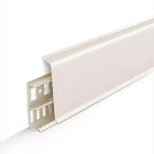 Плинтус Идеал (IDEAL) 70 ммколлекция "Deconika" 033 Кремово-белый - купить в интернет-магазине Diopt.ru