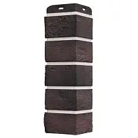 Угол наружный Grand Line Состаренный кирпич Design Plus Кофе с белым швом 390х120х120 мм