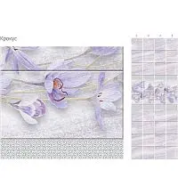 Стеновая панель ПВХ Кронапласт Unique Крокус с глиттером серебро 2700х250 мм