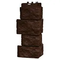 Угол наружный Grand Line Дикий камень Classic Шоколадный 380х180х180 мм